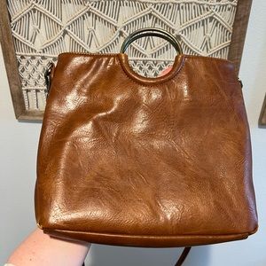 Medium size brown crossbody bag